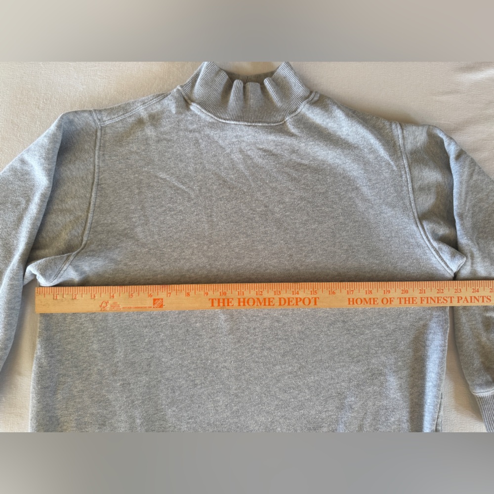 Aerie Gray Mock Neck Sweatshirt Women XS Soft Fleece Pullover Cozy Lounge - Picture 3 of 6